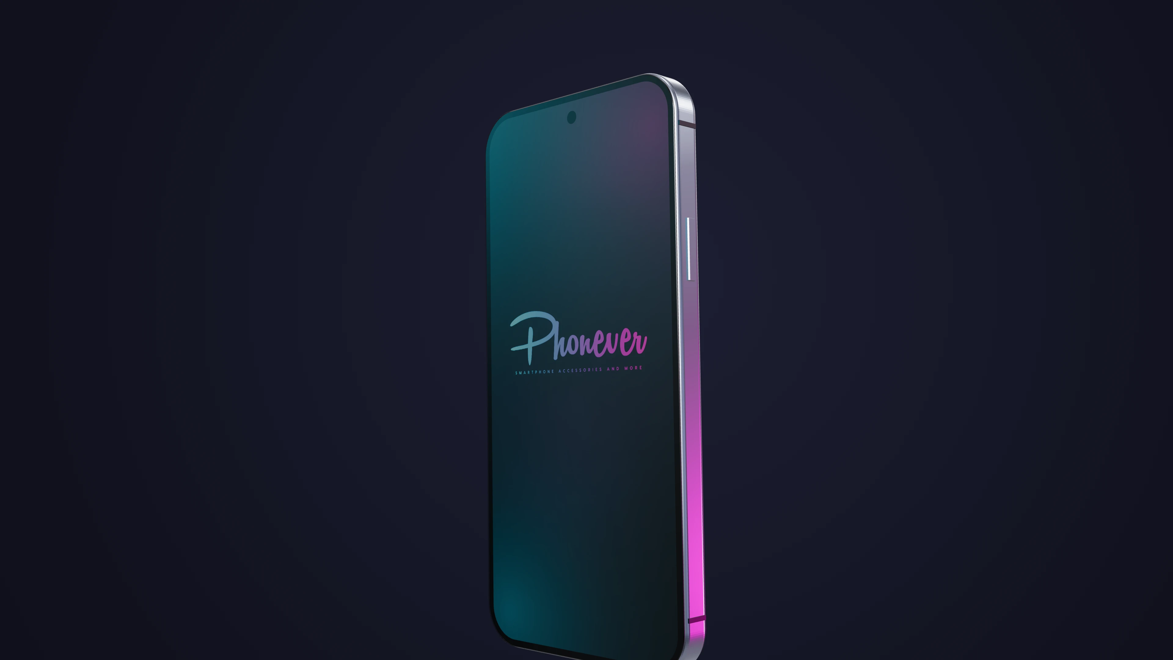 Premium-Smartphone in Schrägansicht mit Display und Metallrahmen